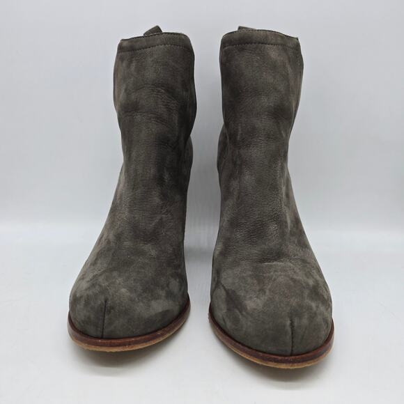 Jeffrey Campbell Oshea Suede Leather Ankle Boots Booties Western Gray Size 9M - Picture 2 of 9